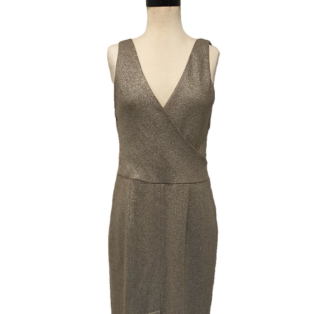 Ralph Lauren Purple Label Elegant Silver Sleeveless Dress